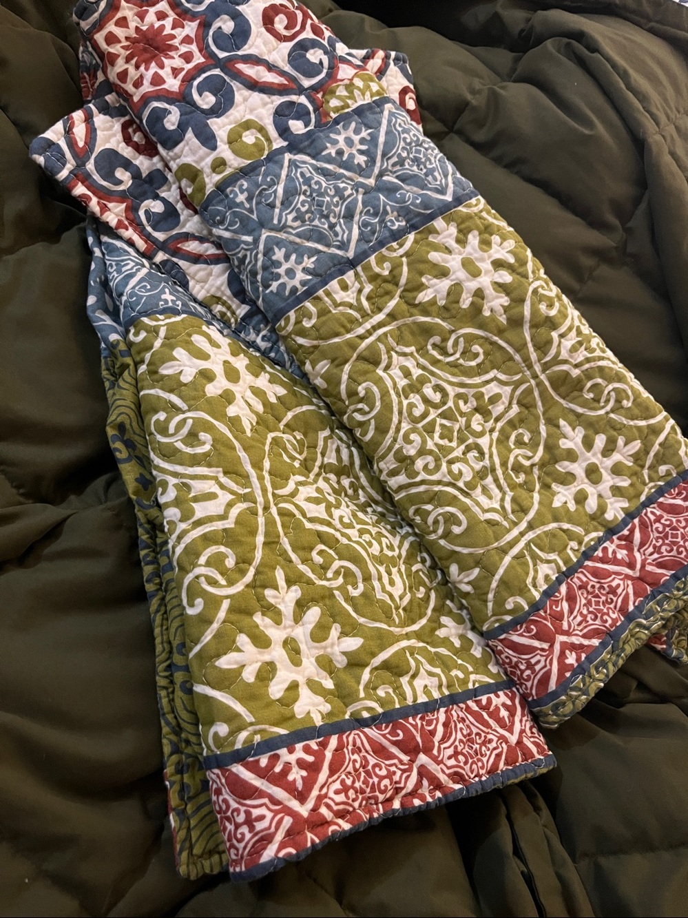 Greenland Home Fashions ~Quilted Pillow Shams~ 💯cotton-2 shams